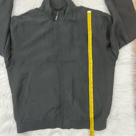 Vintage Supreme 100% Silk Shell Black Fall Winter 2015 Bomber Jacket Mens Sz S